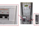 Zabezpieczenie przedlicznikowe to wyłącznik nadprądowy Lovato 32A oraz licznik energii elektrycznej. Widoczny jest też bezpiecznik 50A.
