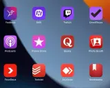 Organiser ses applications iPhone : Youboox, Stiilt, Twitch, OmniFocus, Podcasts, iTunes Store, Quora, Photo Booth, TeuxDeux, Todoist, AnyDesk, Bookmarks.