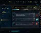 Ekran gry League of Legends z widocznymi celami, w tym misjami z **league of legends battle pass**.