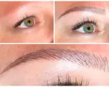 Ojos con mirada impactante y cejas perfectas gracias al microblading.