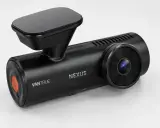 Czarna kamera samochodowa Vantrue Nexus z pomarańczowym przyciskiem. Szukasz vantrue n1 pro instrukcja?