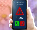 Vorsicht bei eingehenden Anrufen! Das Smartphone zeigt eine Warnung vor SPAM mit einer unbekannten Handynummer an.