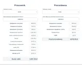 Kalkulacja wynagrodzenia netto i brutto dla pracownika i pracodawcy w modelu b2b. Wynagrodzenie brutto 4000 zł, netto 2951,09 zł. Koszt pracodawcy 4819,20 zł.