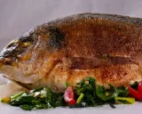 Perfekt gebratene Dorade mit frischem Gemüse. Ein Genuss für Augen und Gaumen!