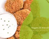 Crujientes nuggets de brocoli con salsa cremosa. ¡Un snack saludable y delicioso!
