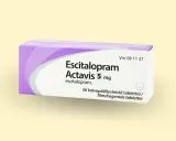 Opakowanie Escitalopram Actavis 5 mg. Przed rozpoczęciem stosowania warto zapoznać się z potencjalnymi lexapro skutki uboczne.