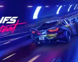 NFS Heat, część serii Need for Speed, z neonowym tunelem i sportowym autem.
