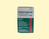 Opakowanie leku Prestarium 5 mg, zawierające 30 tabletek powlekanych. Stosować doustnie, zgodnie z zaleceniami lekarza.