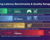 Ping-Latenz-Benchmarks: exzellent (<20ms) für Gaming, gut (20-50ms) für Videoanrufe, durchschnittlich (50-100ms) für normale Nutzung, hoch (>100ms) mit Internet-Latenz-Problemen.