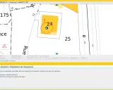 Plan cadastral d'Annecy, une parcelle est sélectionnée pour un projet de **dp mairie photovoltaïque**.