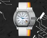 Orologio F.P.Journe con cinturino colorato e quadrante bianco. Il suo significato, come un quarzo, è precisione e innovazione nel tempo.