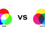 Comparación de modelos de color: RGB para pantallas y CMYK, el modo de color para imprimir.