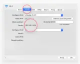 Ustawienia sieciowe TCP/IP. Widoczny adres ip routera: 192.168.1.254.