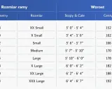 Tabela rozmiarów: dla wzrostu 182 cm, jaki rozmiar ramy wybrać? Odpowiedź: 56 (Large) lub 58 (X Large).