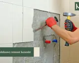 Rozpoczynamy remont łazienki krok po kroku: skuwanie starych płytek i przygotowanie ścian do dalszych prac.