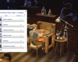 Symulator tworzy wazon na kole garncarskim. Menu pokazuje, jak obracać przedmioty w The Sims 4, tworząc ceramikę.