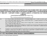 Formularz ZAW-NR, zawiadomienie o zapłacie należności na rachunek inny niż zawarty w wykazie podmiotów, zgodnie z art. 96b ust. 1 ustawy o VAT. Wymagane przy transakcjach objętych mechanizmem podzielonej płatności.