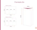 Diagrama muestra cómo doblar un folleto tríptico en formato A4.