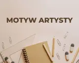 Motyw artysty w literaturze. Notatnik, ołówki, linijka i spinacze biurowe tworzą inspirującą kompozycję.