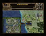 Mapa świata z gry Baldur's Gate: Siege of Dragonspear. Widoczne lokacje: Athkatla, Nashkel, Twierdza Gnolli.