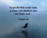 Silla vacía, reflejo de indirectas frases para personas tóxicas. Prefiero estar solo que mal acompañado.