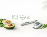 Insulinooporność: czego nie jeść? Brokuły, szpinak, awokado, kasza i glukometr sugerują zdrową dietę.