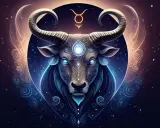 Mistyczny Byk z gwiazd, symbolizujący horoskop i obiecujący przypływ pieniędzy.