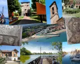 Bellaria Igea Marina: un collage di storia e mare. Barche a vela, un'antica torre, un mosaico romano, la spiaggia e un lago incorniciano la bellezza di questa località.