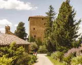 Antica torre in pietra e campanile in Toscana, dove è stato girato il film "Under the Tuscan Sun".