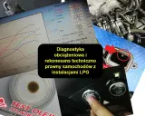 Wykresy z hamowni, silnik, próbka oleju i przycisk start/stop.