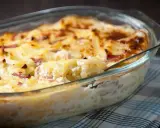 En krämig skinkfrestelse i glasform, perfekt för ett mysigt middagsrecept.