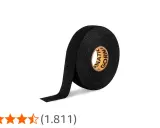 Schwarzes, griffiges Klebeband auf einer Rolle, ideal für Sportgeräte oder Reparaturen.