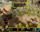 Bitwa w Baldur's Gate: drużyna walczy z gnollami. Widać interfejs gry, postacie i minimapę.