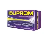 Opakowanie leku Ibuprom z ibuprofenem 200 mg. Czy ibuprofen jest szkodliwy? Stosuj zgodnie z ulotką.