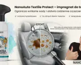 NanoAuto Textile Protect – impregnat do tapicerki. Ogranicza wnikanie wody, ułatwia czyszczenie i chroni tkaniny. Idealny do skóry naturalnej i innych materiałów.