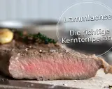 Perfekt gegarter Lammachs mit rosa Kern. Die richtige Kerntemperatur ist entscheidend für saftiges Lamm.