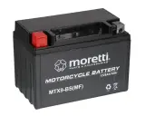 Czarny akumulator motocyklowy Moretti MTX9-BS(MF) 12V8Ah. Czy to model AGM czy żelowy?