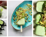 Pyszne lody na patyku w pistacjowej odsłonie, zanurzane w zielonej polewie i posypywane chrupiącymi orzechami.