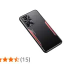 Eleganckie, czarne etui na telefon realme GT Neo 3T z czerwonymi akcentami.