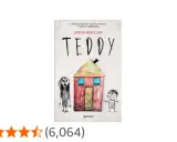 Copertina del libro "Teddy" di Jason Rekulak. La trama è suggerita da disegni infantili: una casa, un bambino e una figura spaventosa.