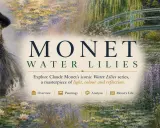 Claude Monet's "le bassin aux nymphéas" (water lily pond) is explored, featuring the artist's portrait, a Japanese bridge, and a woman with an umbrella amidst wisteria.