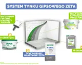 System tynku gipsowego Zeta: przygotowanie podłoża, Euro-Grunt, tynk maszynowy Zeta, N-Grunt i biała gładź Omega Finish.