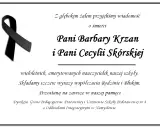 Zawiadomienie o śmierci wzór: z żalem informujemy o śmierci Pani Barbary Krzan i Pani Cecylii Skórskiej, wieloletnich nauczycielek.