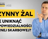 Mężczyzna w kratę tłumaczy, jak uniknąć odpowiedzialności karnej skarbowej, stosując czynny żal. Podcast #93.