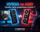 Comparaison NVIDIA vs AMD : quelle carte graphique choisir pour votre PC gamer ? Deux cartes graphiques s'affrontent.