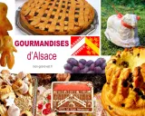 Délicieuses spécialités alsaciennes sucrées : pain d'épices, gâteau, biscuits variés, tarte et agneau de Pâques.