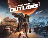 Kay Vess i Nix przemierzają galaktykę w grze Star Wars Outlaws, z ogromną planetą w tle i statkami kosmicznymi na niebie.