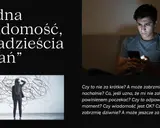 Nadmierne analizowanie, czyli overthinking co to. Młody mężczyzna zmartwiony patrzy na telefon, a kobieta zdezorientowana przed labiryntem myśli.