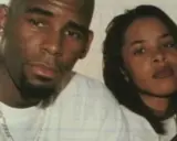 Aaliyah i R. Kelly na zdjęciu.