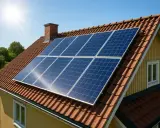 Solceller på ett tegeltak fångar solens strålar. Storlek och placering är viktiga för optimal energiproduktion.